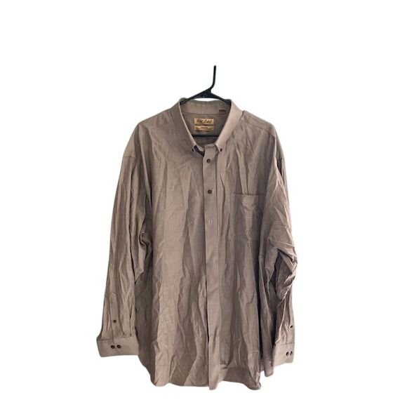 Roundtree & Yorke Other - Roundtree & York Men‎ 3XL Brown Long Sleeve Button-Up Shirt Non-Iron Classic Fit